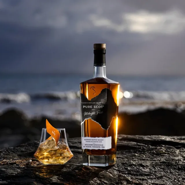 Bladnoch Pure Scot Midnight Peat whisky røget