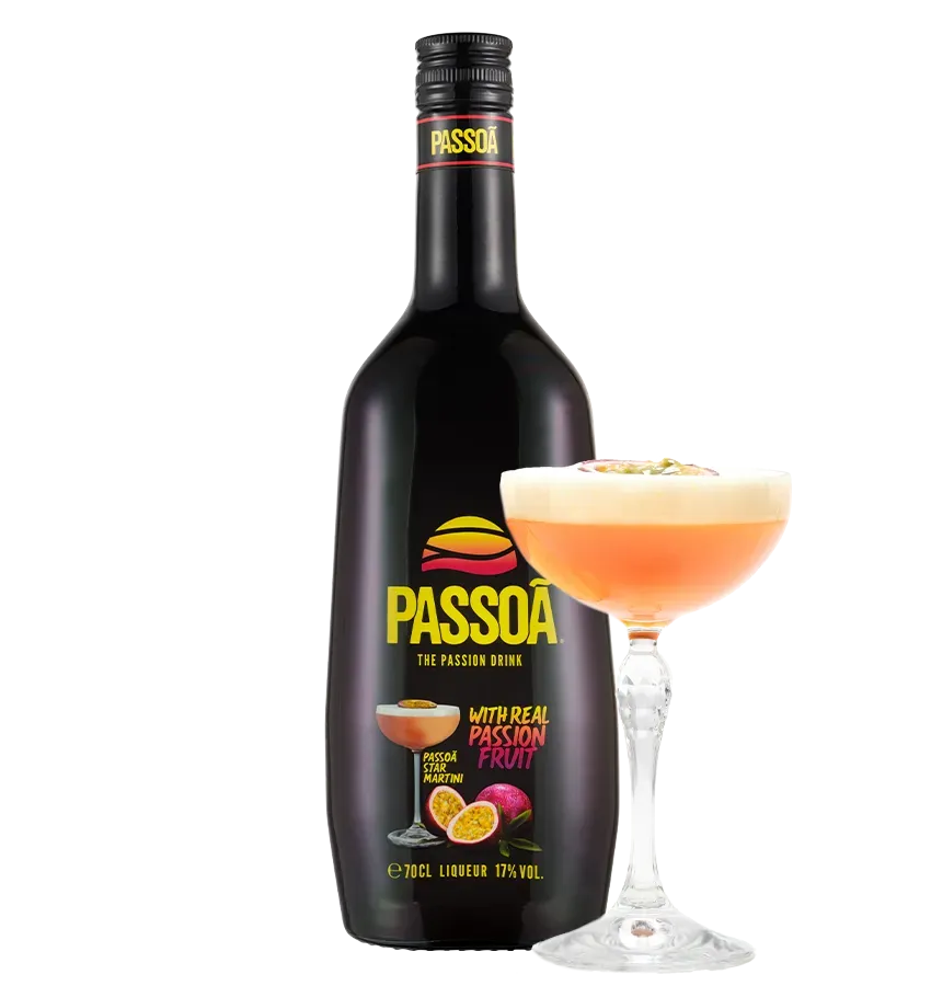 Passoã passionsfrugt likør sort flaske