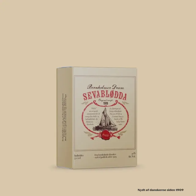 Bornholmer SevaBlødda dram 3x2 cl 40% krydderurter