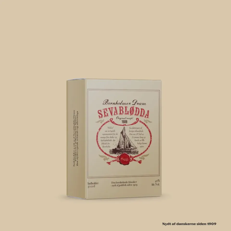 Bornholmer SevaBlødda dram 3x2 cl 40% krydderurter