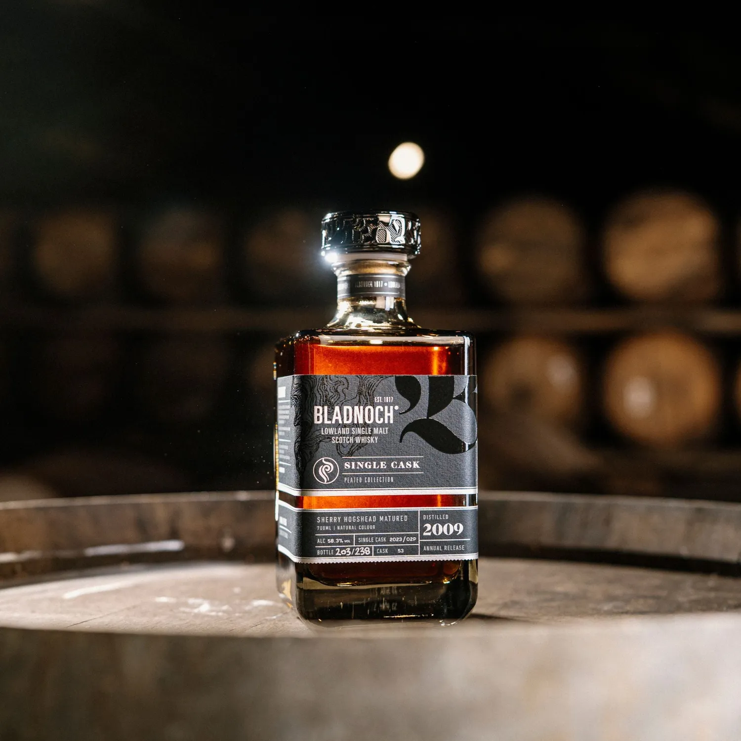 Bladnoch Sherry Hogshead Peated whisky single cask røg