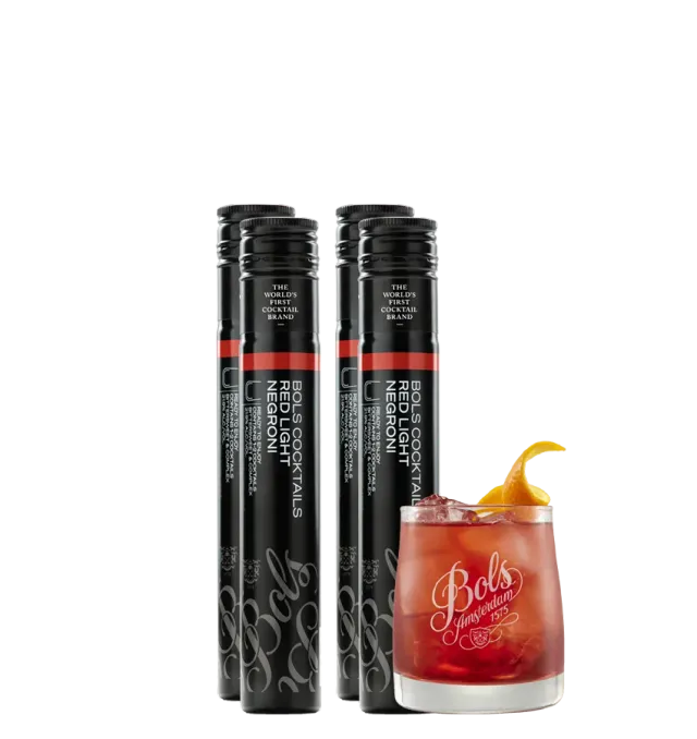 Bols Red Light Negroni Tubes cocktail 4x200 ml