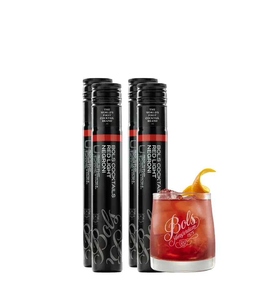 Bols Red Light Negroni Tubes cocktail 4x200 ml