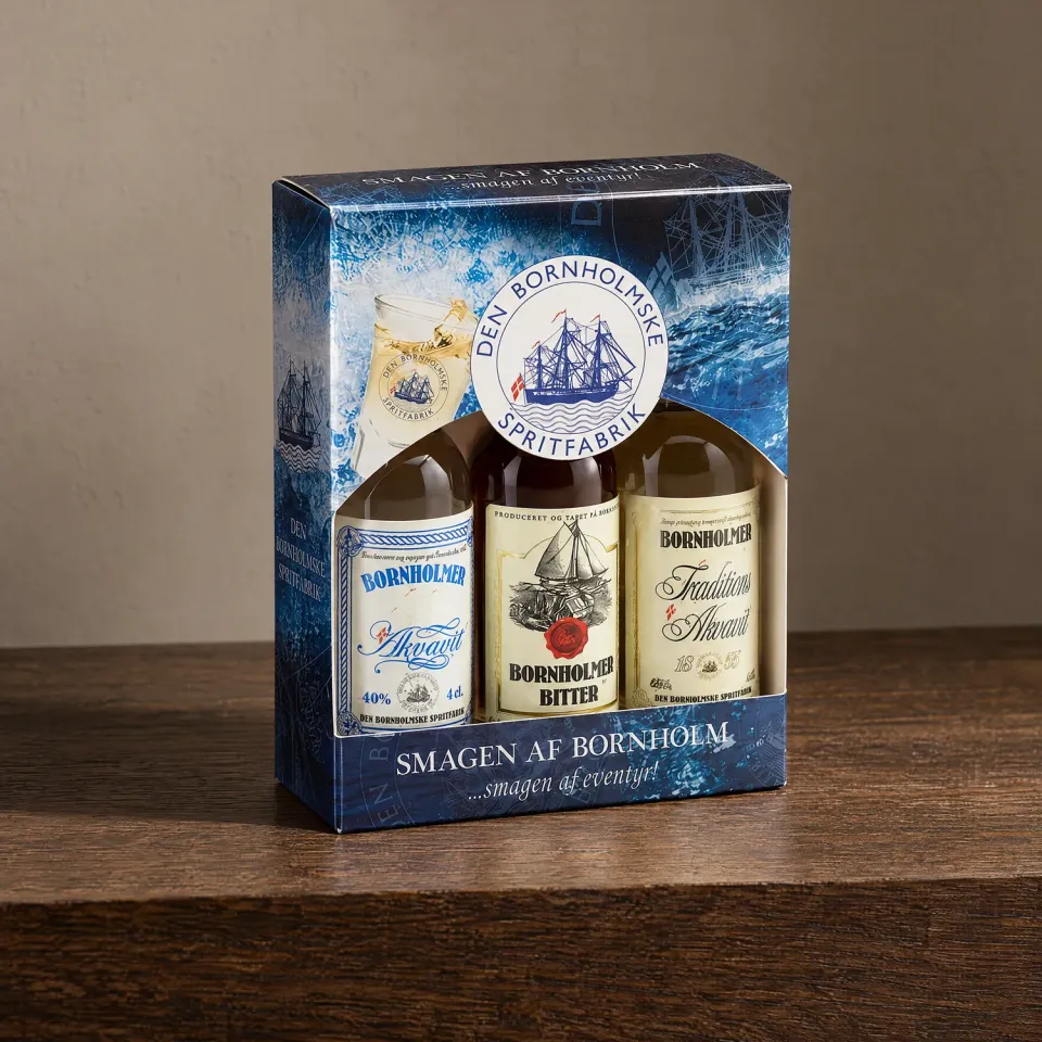 Bornholm Akvavit Miniboks akvavit 3x4 cl smagssæt
