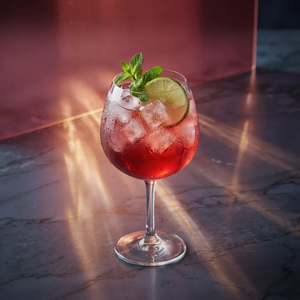 Bols Creme de Cassis Spritz cocktail solbær