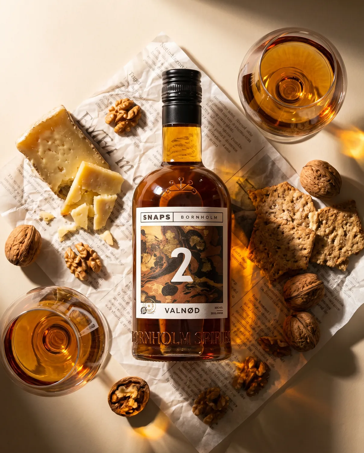 Bornholm Akvavit Valnød No.2 snaps 50 cl valnød