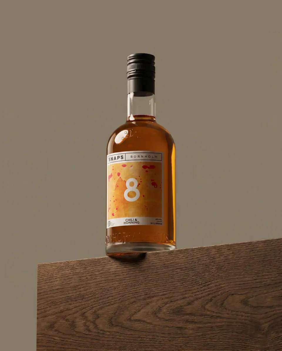 Bornholm Akvavit No. 8 Chili Honning snaps 50 cl 40%