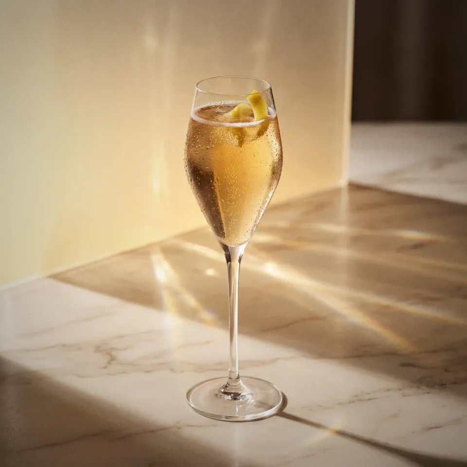 Bols Elderflower Royale cocktail med hyldeblomst