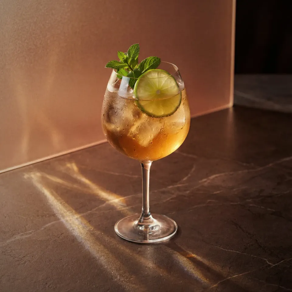 Bols Amaretto Spritz cocktail med mandel