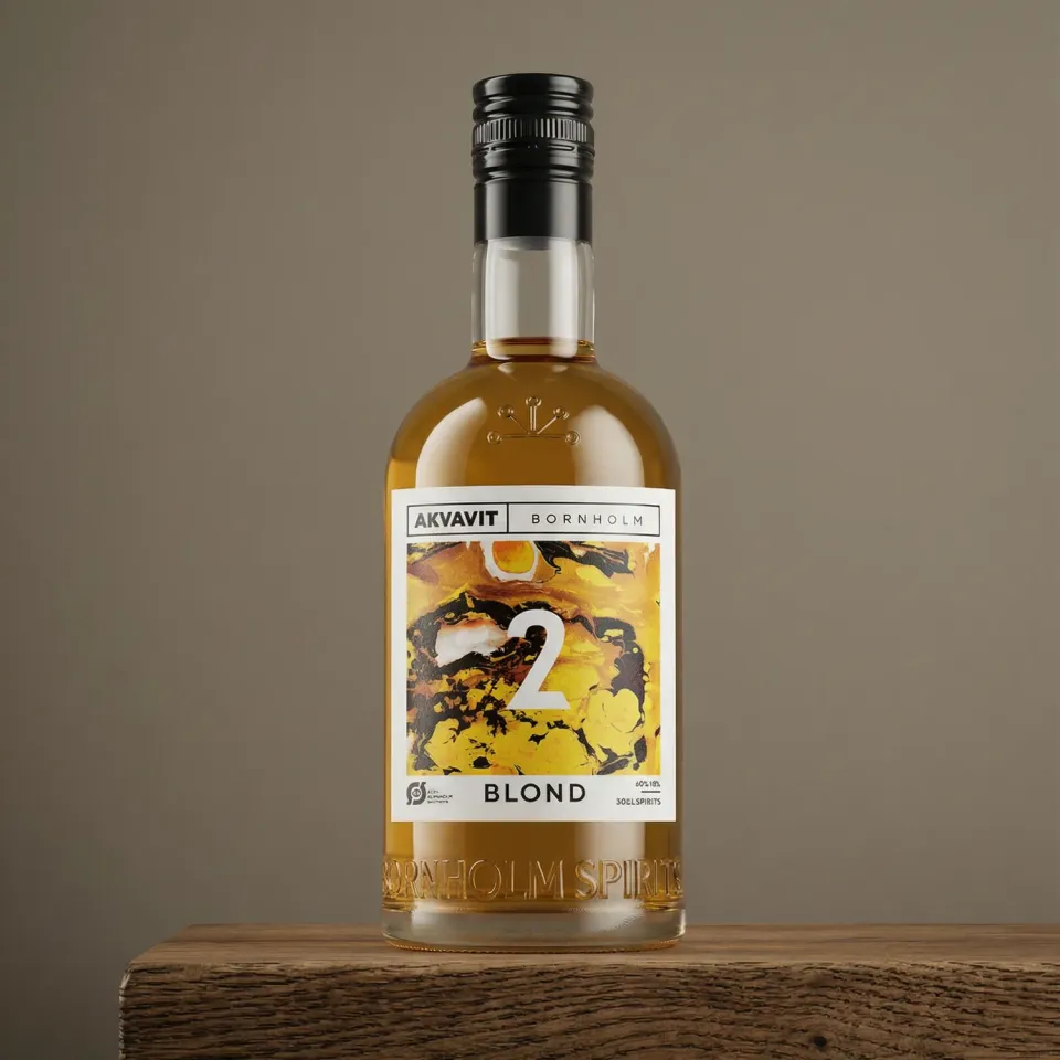 Bornholm Akvavit BLOND Akvavit 40% 50 cl gylden