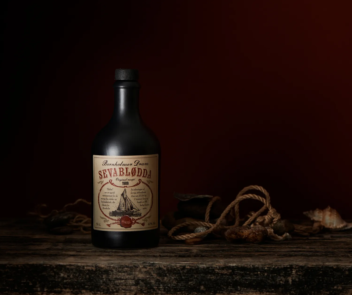 Bornholm Akvavit SevaBlødda dram 50 cl kirsebær
