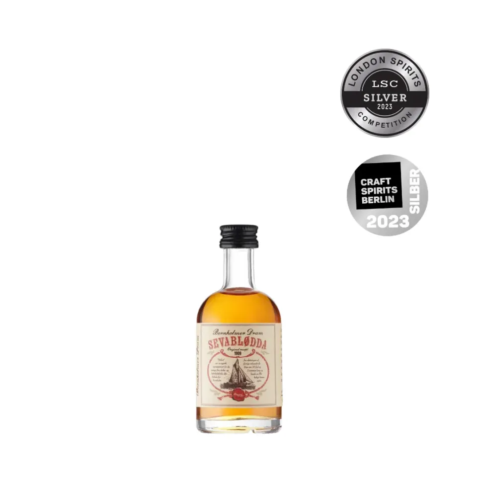 Bornholm Akvavit SevaBlødda dram 5 cl kirsebær kanel