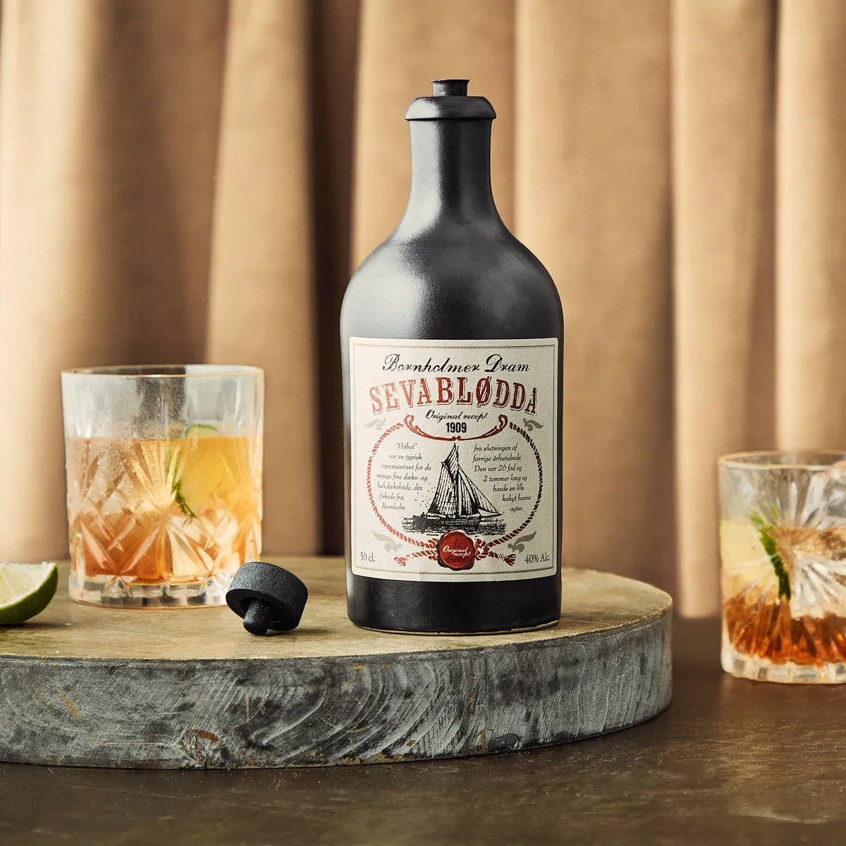 Bornholm Akvavit SevaBlødda dram 50 cl kirsebær