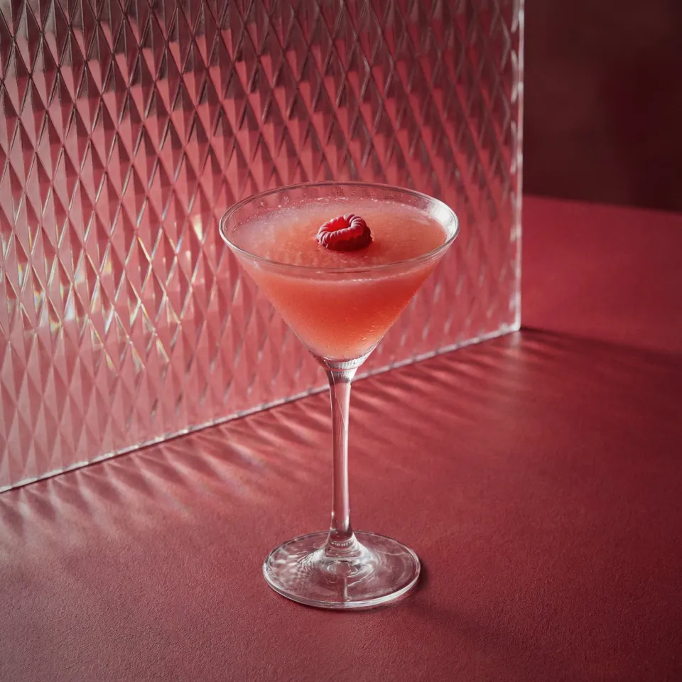 Bols French Martini cocktail med hindbær
