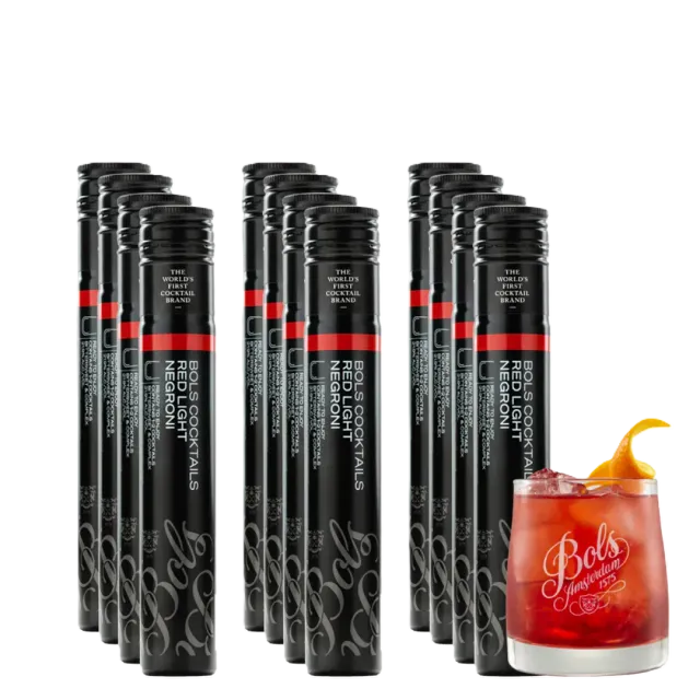 Bols Red Light Negroni cocktail tubes 12x200ml bitter