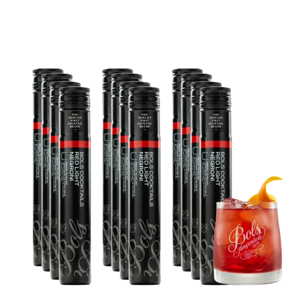 Bols Red Light Negroni cocktail tubes 12x200ml bitter