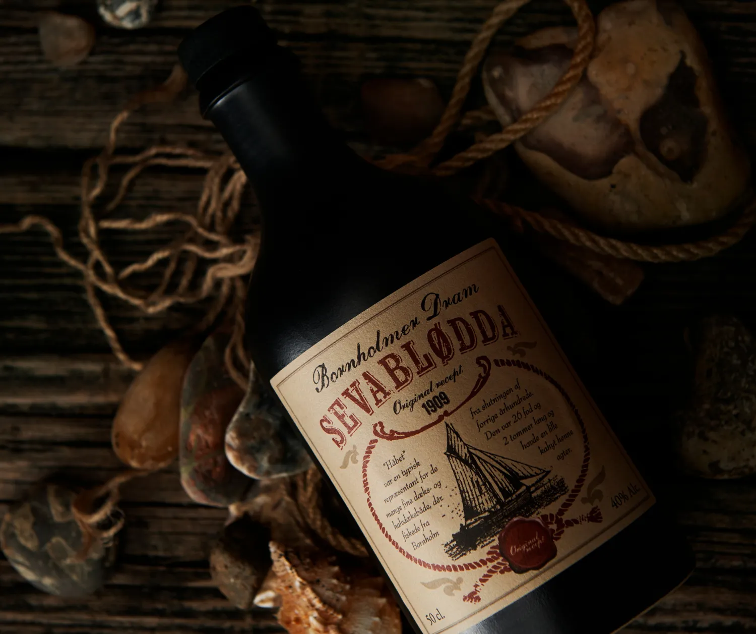 Bornholm Akvavit SevaBlødda dram 50 cl kirsebær