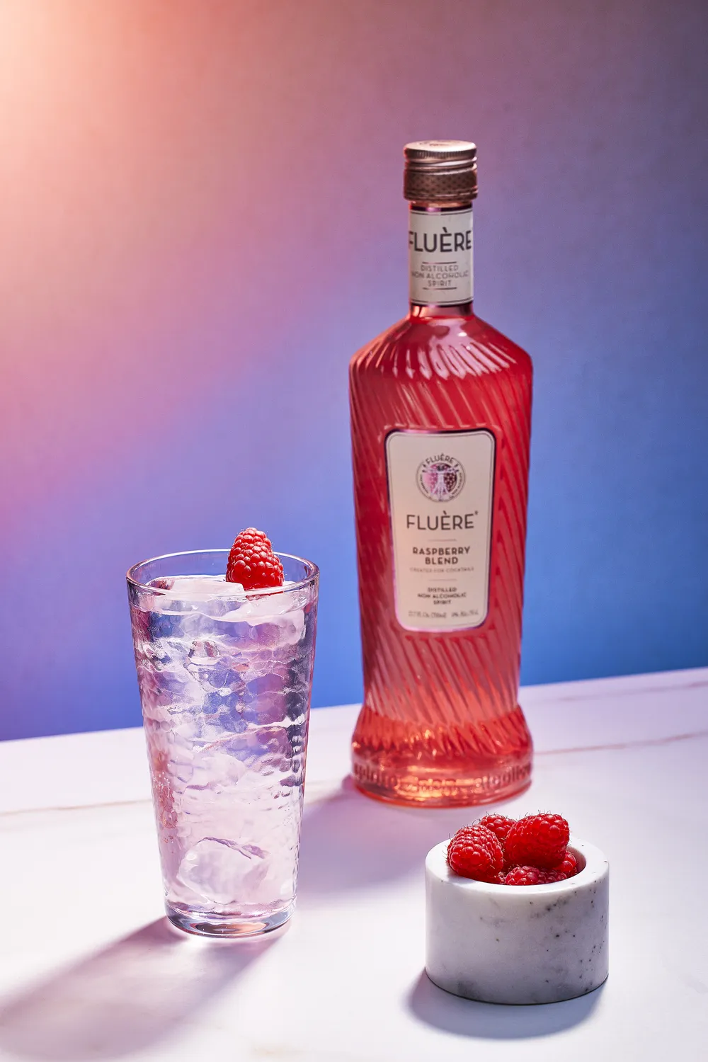 Bols Fluere Raspberry Blend cocktail hindbær