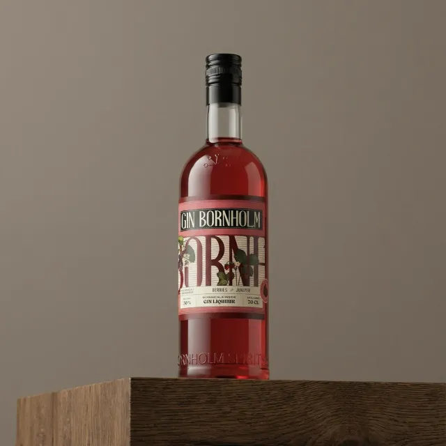 Bornholm Akvavit Berries Gin Likør 30% 70 cl bær