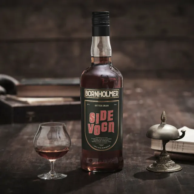 Bornholm Akvavit Sidevogn bitter dram 70 cl krydret