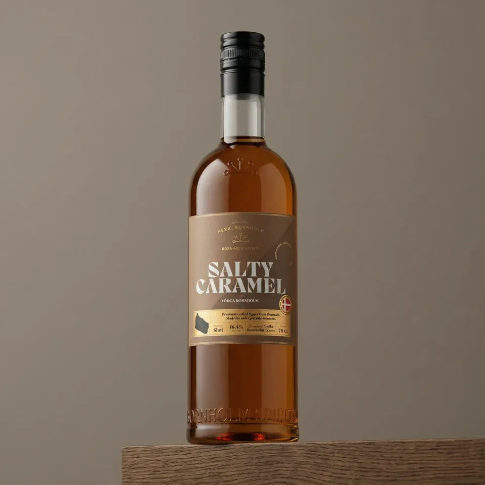Bornholm Akvavit Shotspakke Salty 2x70 cl karamel lakrids