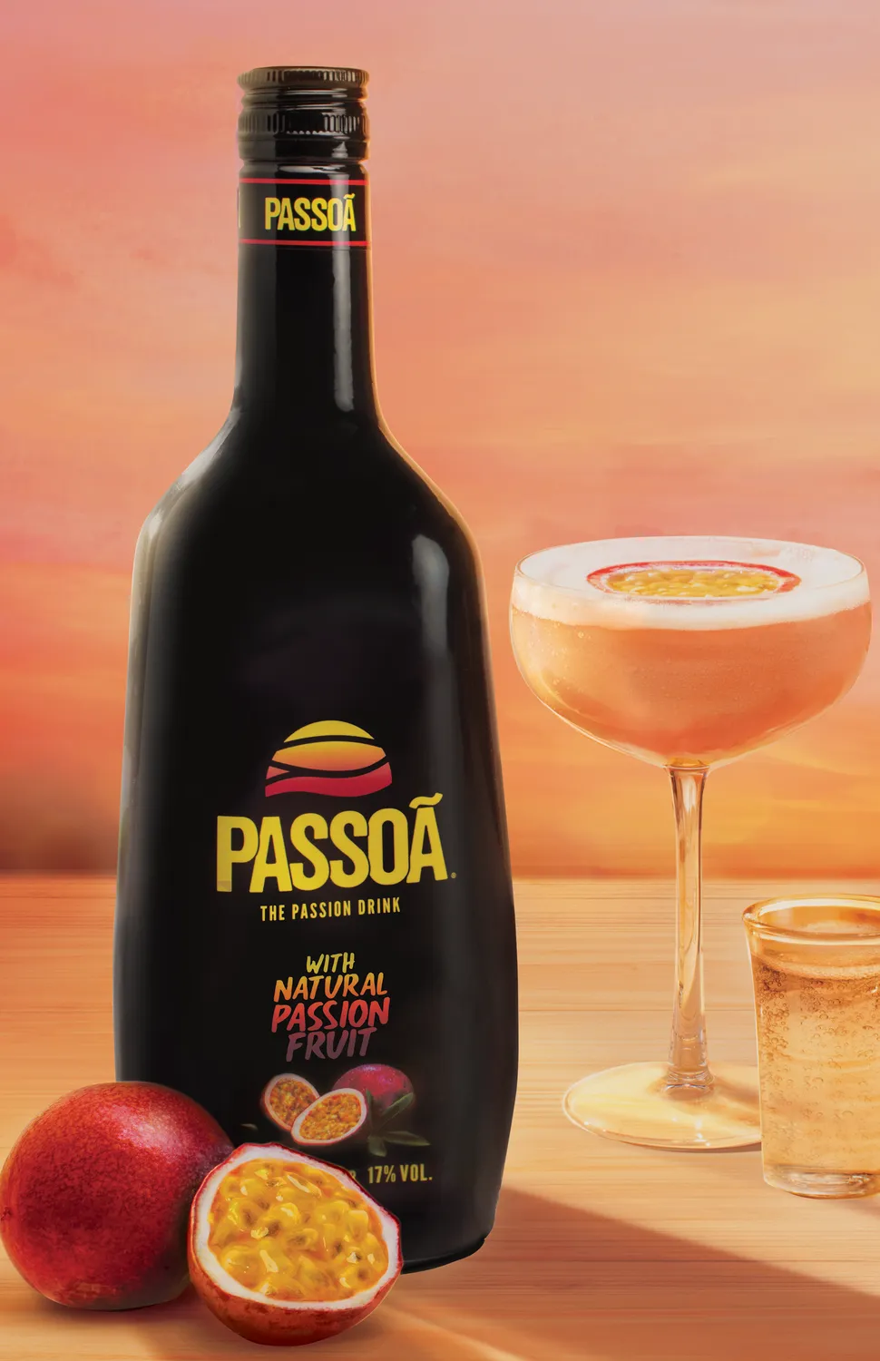 Passoã passionsfrugt likør sort flaske